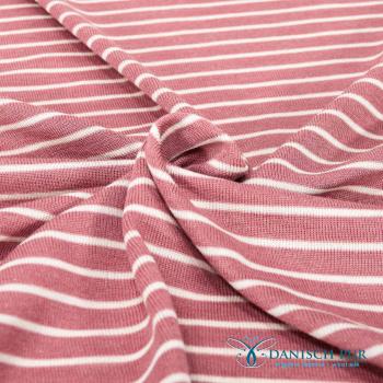 Preview: Bio Wolle/Seide - Altrosa - ungleiche Streifen - 2024